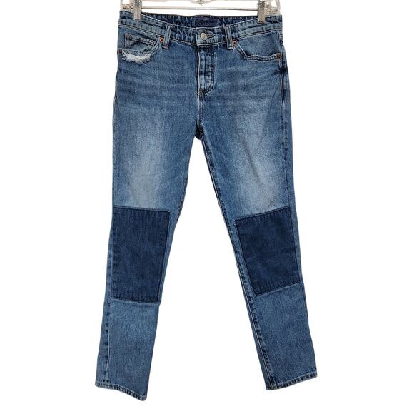Lucky Brand Sienna Slim Boyfriend Jeans Mid Rise Button Fly Blue Denim Size 0 25 - Picture 1 of 11